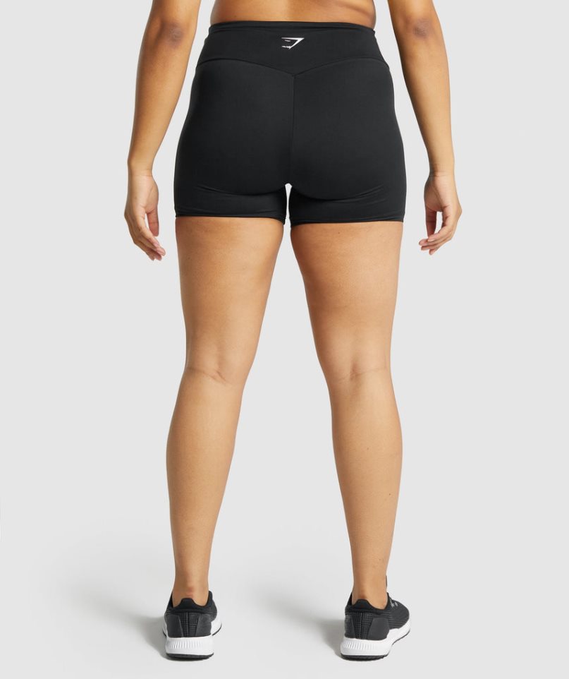 Women's Gymshark Training Shorts Black | CA N836D1